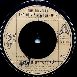 Seller image for You're The One That I Want / Alone At A Drive-In Movie (Instrumental) [7" 45 rpm Single] for sale by Kayleighbug Books, IOBA