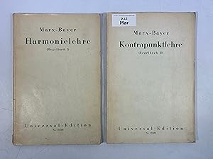 Imagen del vendedor de Harmonielehre (Regelbuch I) und Kontrapunktlehre (Regelbuch II). Zwei Bnde. (= No. 10.600 und 10.662). a la venta por Antiquariat Bookfarm