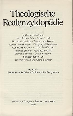 Bild des Verkufers fr Theologische Realenzyklopdie (TRE) Band 7 zum Verkauf von avelibro OHG