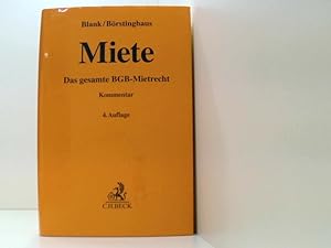 Seller image for Miete: Kommentar (Gelbe Erluterungsbcher) Kommentar ; [das gesamte BGB-Mietrecht] for sale by Book Broker