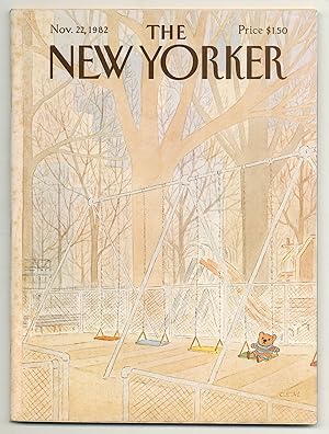 Immagine del venditore per The New Yorker - Vol. LVIII, No. 40, Nov. 22, 1982 venduto da Between the Covers-Rare Books, Inc. ABAA