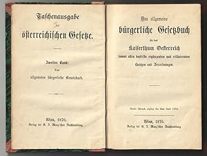 Das allgemeine bürgerliche Gesetzbuch für das Kaiserthum Oesterreich sammt allen daselbe ergänzen...