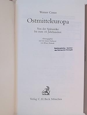 Bild des Verkufers fr Ostmitteleuropa von der Sptantike bis zum 18. Jahrhundert. zum Verkauf von books4less (Versandantiquariat Petra Gros GmbH & Co. KG)