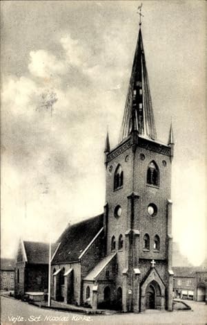 Bild des Verkufers fr Ansichtskarte / Postkarte Vejle Jutland Dnemark, St. Nikolai Kirche zum Verkauf von akpool GmbH