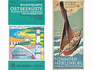 Konvolut "Ostseeküste. Übersichtskarten". 3 Titel. 1.) Pommern, Mecklenburg und ihre Ostseebäder,...
