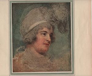 Planche couleur 1925 tiree de l' illustration d' APRES UNE TOILE PORTRAIT DE LADY DIANA BEAUCLERC...