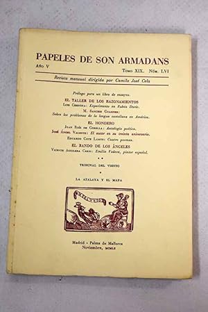 Imagen del vendedor de Papeles de Son Armadans, ao V, tomo XIX, n. LVI (noviembre, 1960).:: Prlogo para un libro de ensayos; Experimento en Rubn Daro; Sobre los problemas de la lengua castellana en Amrica; Versin castellana de Antologa potica de Joan Ros de Corella; Antologa potica; El autor en su treinta aniversario; Cuatro poemas; Emilio Vedova, pintor espaol; Saint-John Perse; Baal Babylone de Arrabal; Espaa fibra a fibra de Eugenio Noel; Antologa potica de ngel Crespo; Las brasas de Francisco Brines; Pisando la dudosa luz del da de Camilo Jos Cela; El puerto de Santa Mara en la liberalizacin de Fernando VII de Santiago Montoto; Ro esperanza de Jos Gerardo Manrique de Lara a la venta por Alcan Libros