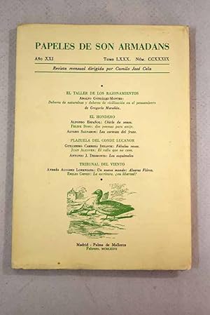 Imagen del vendedor de Papeles de Son Armadans, ao XXI, tomo LXXX, n. CCXXXIX (febrero, 1976).:: Deberes de naturaleza y deberes de civilizacin en el pensamiento de Gregorio Maran; Chicle de senos; Dos poemas para Antje; Las cortezas del fruto; Fbulas rasas; El rollo que no cesa; Los esquimales; Un mundo nuevo: lvarez Flrez; La escritura en libertad? a la venta por Alcan Libros