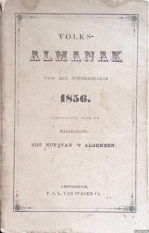 Imagen del vendedor de Volksalmanak voor het schrikkeljaar 1856 a la venta por Klondyke