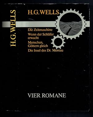 Imagen del vendedor de Die Zeitmaschine; Wenn der Schlfer erwacht; Menschen, Gttern gleich; Die Insel des Dr. Moreau. Lizenzausgabe. a la venta por Antiquariat Dietmar Brezina