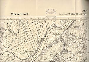 Bild des Verkufers fr Blatt 710 Wernersdorf (spter Nr. 2079).Topographische Karte 1 : 25.000 (4-cm-Karte). Ausgabe 1928 zum Verkauf von Paderbuch e.Kfm. Inh. Ralf R. Eichmann