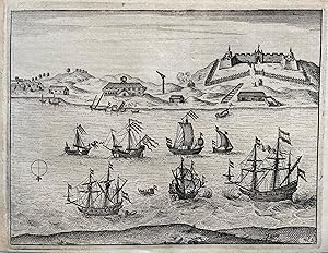 Seller image for Taiwan Formosa Anping Tainan Fort Zeelandia - I Commelin J Janssonius - 1646 for sale by Antiquariaat Dat Narrenschip