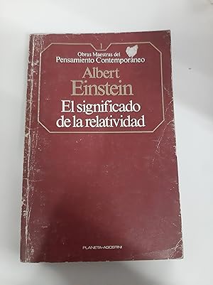 Imagen del vendedor de Sobre la teora especial y la teora general de la relatividad: El significado de la relatividad a la venta por SoferBooks