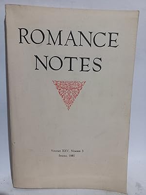 Romance Notes Volumen XXV N°3 - Primera edición