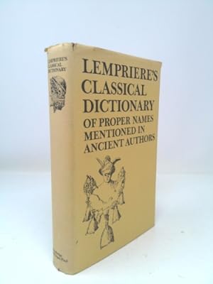 Image du vendeur pour Lempriere's Classical Dictionary mis en vente par ThriftBooksVintage