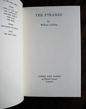 Bild des Verkufers fr The Pyramid: [a novel] zum Verkauf von James Fergusson Books & Manuscripts