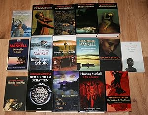 16 Bücher, Romane HENNING MANKELL. Kommissar Wallander u.a. KRIMIS.