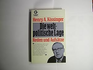 Bild des Verkufers fr Die weltpolitische Lage. Reden und Aufstze. zum Verkauf von Gabis Bcherlager