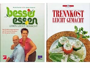 Bild des Verkufers fr Bchersammlung  Gesunde Ernhrung". 5 Titel. 1.) Nicola Sautter; Dr. Stefan Frdrich: Besser essen, Leben leicht gemacht, Das Ernhrungsprogramm mit 75 leichten Rezepten fr die ganze Familie 2.) Trennkost leicht gemacht, Ihr Weg zu Gesundheit, Schlankheit, Wohlbefinden 3.) Dagmar v. Cramm: Kochvergngen vegetarisch, Fr genureiches Schlemmen ohne Fleisch   das aktuelle Grundkochbuch   kompetent, modern, berzeugend 4.) Gut eingekauft, Ein Wegweiser durch die Welt der Lebensmittel 5.) 300 Schlankmacher-Rezepte, abwechslungsreich und kstlich, Das groe 1000-Kalorien-Programm zum Selber-Zusammenstellen, Sonderteil: Wochenend-Diten, Burda zum Verkauf von Agrotinas VersandHandel