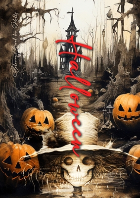 Seller image for Halloween Coloring Book for Adults: Halloween Coloring Book Grayscale Scarecrows, Pumpkins, Sugar Skulls, Dia de los Muertos - A4 (Paperback or Softback) for sale by BargainBookStores