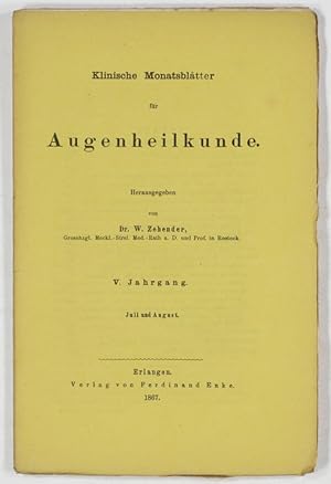 Bild des Verkufers fr Christian Georg Theodor Ruete. Nekrolog. Von W. Zehender (pp.187-209). zum Verkauf von Antiq. F.-D. Shn - Medicusbooks.Com