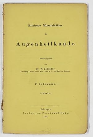 Bild des Verkufers fr Kurzer Bericht ber den Ophthalmologischen Congress in Paris vom 12. bis 14. August 1867. zum Verkauf von Antiq. F.-D. Shn - Medicusbooks.Com