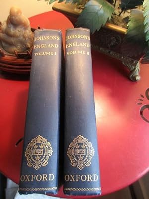 Image du vendeur pour Johnson's England, An Account of the Life and Manners of His Age, Volumes I & II [2 Volumes] (1st Edition) mis en vente par Monroe Bridge Books, MABA Member