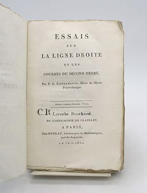 Essais sur la ligne droite et les courbes du second degré