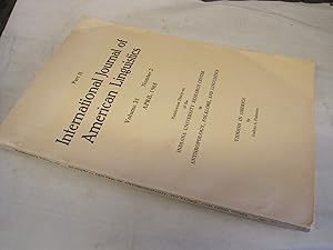 Seller image for Yiddish in America: Socio-Linguistic Description and Analysis. International Journal of American Linguistics Volume 31 Number 2, Part II, April 1965 for sale by Stony Hill Books