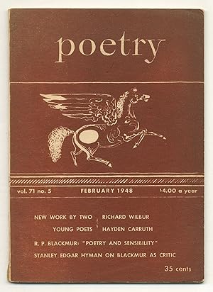 Bild des Verkufers fr Poetry - February 1948 (Vol. 71, No. 5) zum Verkauf von Between the Covers-Rare Books, Inc. ABAA