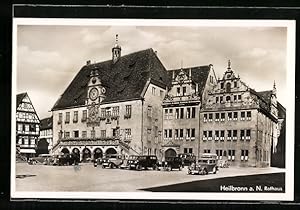 Bild des Verkufers fr Ansichtskarte Heilbronn a. N., Parkende Fahrzeuge vor dem Rathaus zum Verkauf von Bartko-Reher