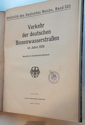 Statistik des Deutschen Reichs. Bd. 322: Verkehr der deutschen Binnenwasserstraßen im Jahre 1924.