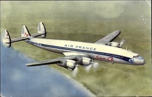 Ansichtskarte / Postkarte Französisches Passagierflugzeug, Lockheed Super G Constellation, Air Fr...