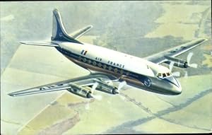 Ansichtskarte / Postkarte Französisches Passagierflugzeug, Air France, Vickers Viscount