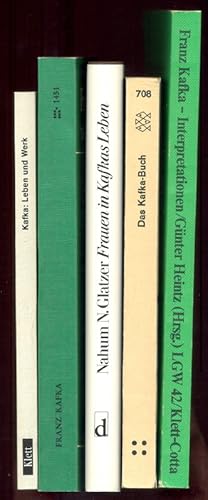 Imagen del vendedor de (5 Titel zu Franz Kafka:) I: Beicken, P.: Franz Kafka. Leben und Werk. II: David, C. (Hg.): Franz Kafka. Themen und Probleme. III: Glatzer, N.N.: Frauen in Kafkas Leben. IV: Politzer H. (Hg.): Das Kafka-Buch. Eine innere Biographie in Selbstzeugnissen. V: Heintz, G. (Hg.): Zu Franz Kafka. a la venta por Antiquariat Buechel-Baur