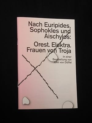 Seller image for Programmheft 7 Schauspiel Stuttgart 2015/16. OREST. ELEKTRA. FRAUEN VON TROJA nach Euripides, Sophokles und Aischylos von John von Dffel (Bearb.). Regie: Stephan Kimmig, Bhne: Katja Ha, Kostme: Kathrin Plath. Mit Sandra Gerling, Svenja Liesau, Astrid Meyerfeldt, Anja Schneider, Birgit Unterweger for sale by Fast alles Theater! Antiquariat fr die darstellenden Knste