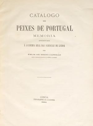 CATALOGO DOS PEIXES DE PORTUGAL.
