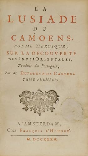 LA LUSIADE DU CAMOENS, [1.ª EDIÇÃO FRANCESA]