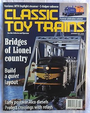 Imagen del vendedor de Classic Toy Trains September 1999 a la venta por Argyl Houser, Bookseller
