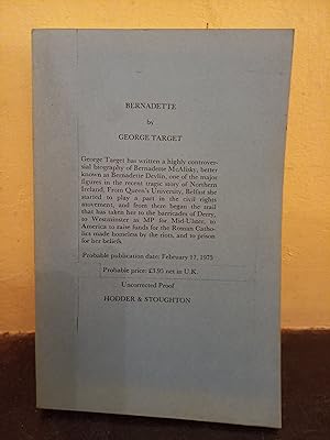 Seller image for Bernadette: Biography of Bernadette Devlin for sale by Temple Bar Bookshop