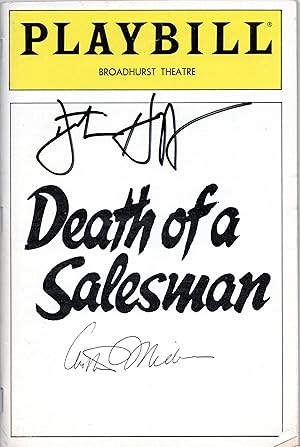 PLAYBILL for DEATH OF A SALESMAN - Signed by Arthur Miller and Dustin Hoffman - 1984