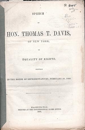 Speech of Hon. Thomas T. Davis, of New York - February 28, 1866