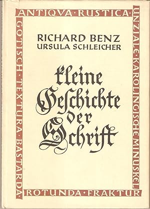 Seller image for Kleine Geschichte der Schrift for sale by Antiquariat Andreas Schwarz