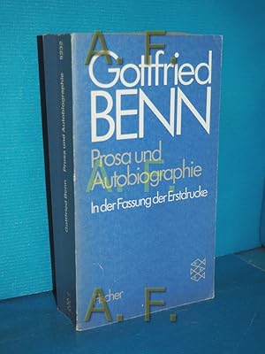 Immagine del venditore per Gesammelte Werke in der Fassung der Erstdrucke, Teil: Prosa und Autobiographie in der Fassung der Erstdrucke mit einer Einfhrung hrsg. von Bruno Hillebrand / Fischer , 5232 venduto da Antiquarische Fundgrube e.U.