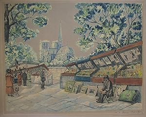 Bouguinistes-Paris - Original Etching