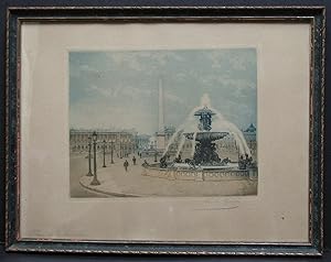 Place de la Concorde - Original Aquatint