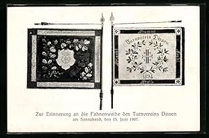 Seller image for Ansichtskarte Dissen, zur Erinnerung an die Fahnenweihe des Turnvereins 1907 for sale by Bartko-Reher