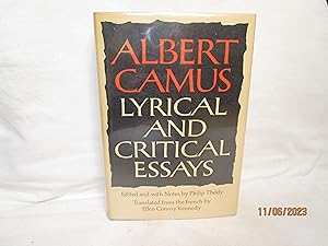 Seller image for Lyrical and Critical Essays for sale by curtis paul books, inc.