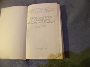 Recueil d'exercices et de problème d'analyse mathématique
