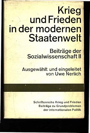 Seller image for Krieg und Frieden in der modernen Staatenwelt. for sale by Antiquariat Bookfarm